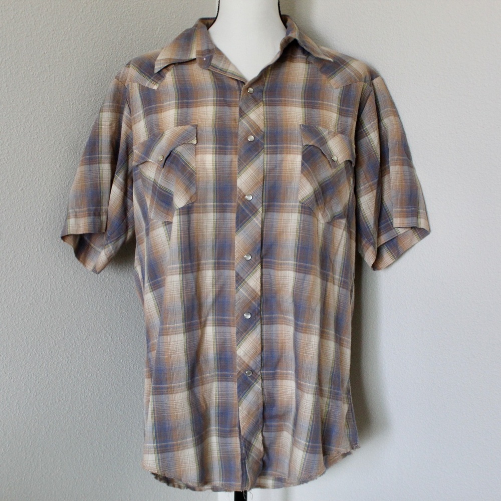 Plaid Casual Button Down Shirt